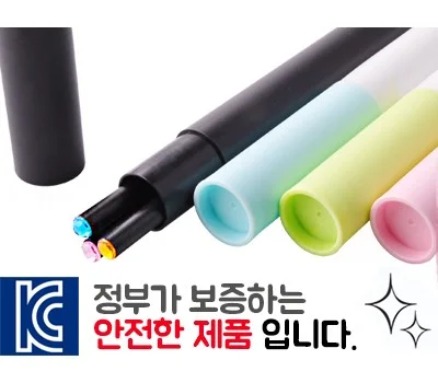 인젝션 보석연필 3p 바닐라원통케이스