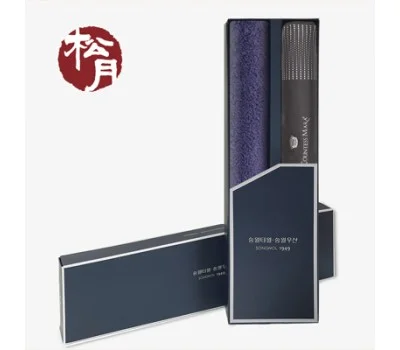 송월 CM2단 도트보더우산 송월코마사160g수건세트