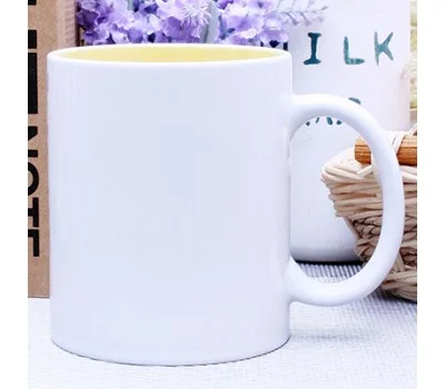 직선 인옐로우 머그컵