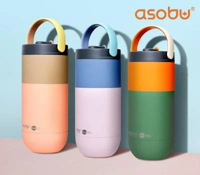 아소부 세라믹 보온보냉 빨대텀블러 900ml 오르빗