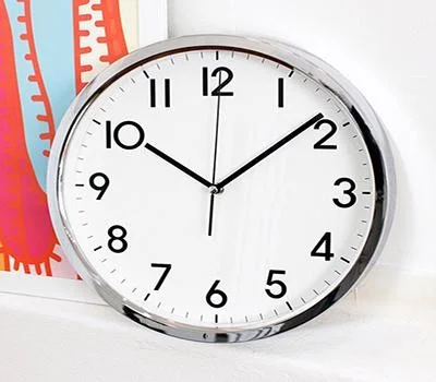 무소음크롬도금벽시계300