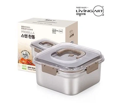 리빙아트 프로벨라 스텐 김치통 4200ml