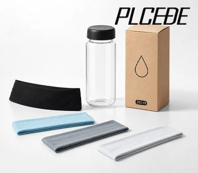 플씨드 스포츠 쿨 헤어밴드, 보틀 350ml 세트