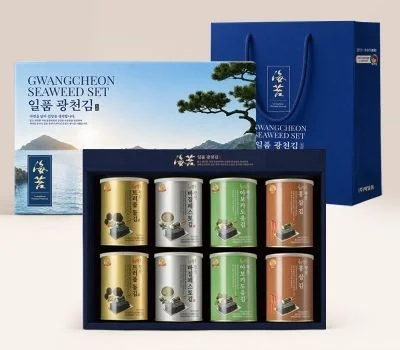 명품광천김 8캔 선물세트
